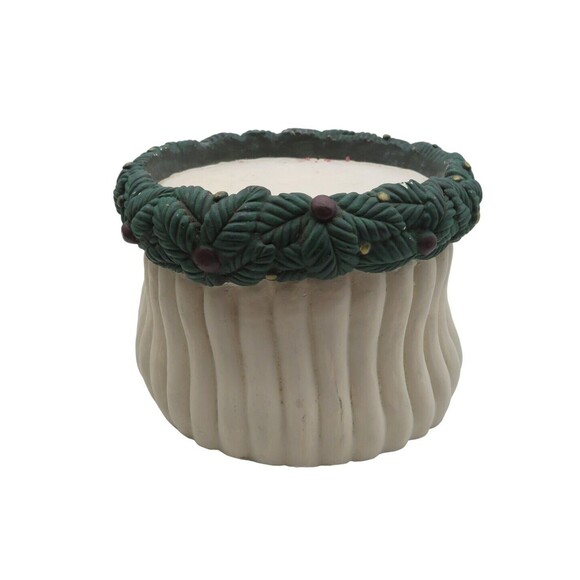 Vintage Ceramic Santa Head Pillar Candle Holder Stand Large - Picture 5 of 7